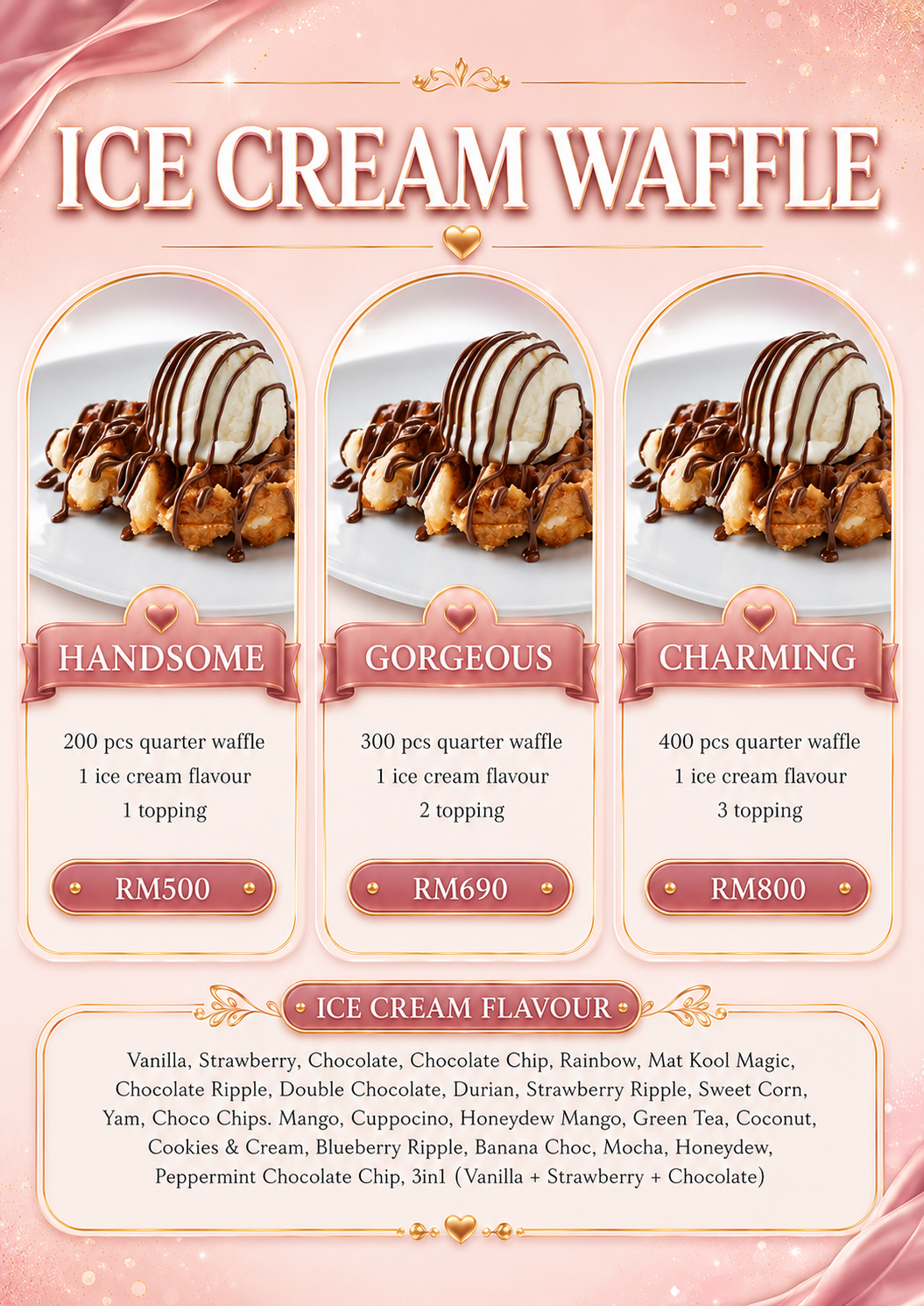 Pakej Waffle & Aiskrim